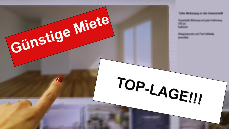 Immobilien-Anzeige im Onlineportal.