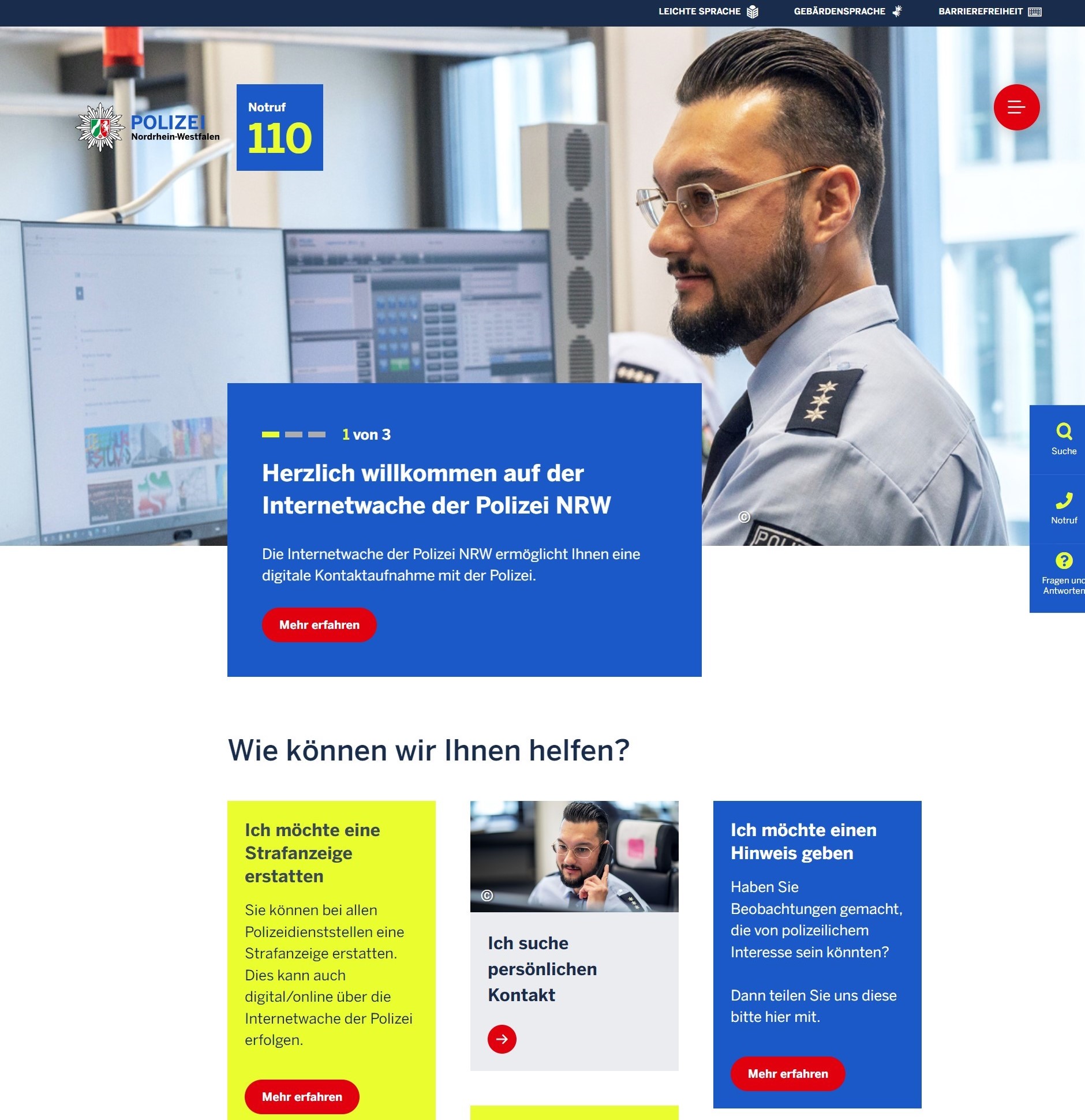 Startseite Internetwache
