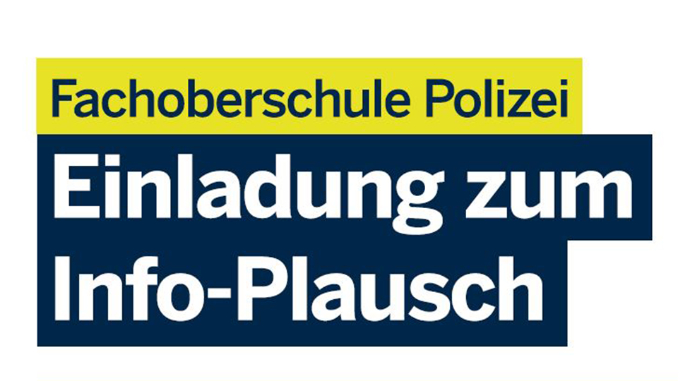 Das Logobild lädt ein zum Info-Plausch Fachoberschule Polizei