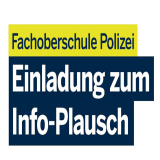 Das Logobild lädt ein zum Info-Plausch Fachoberschule Polizei