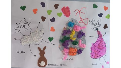 Das Kinderbild zeigt einen Hasen mit dem Namen Kommissarin Karotte